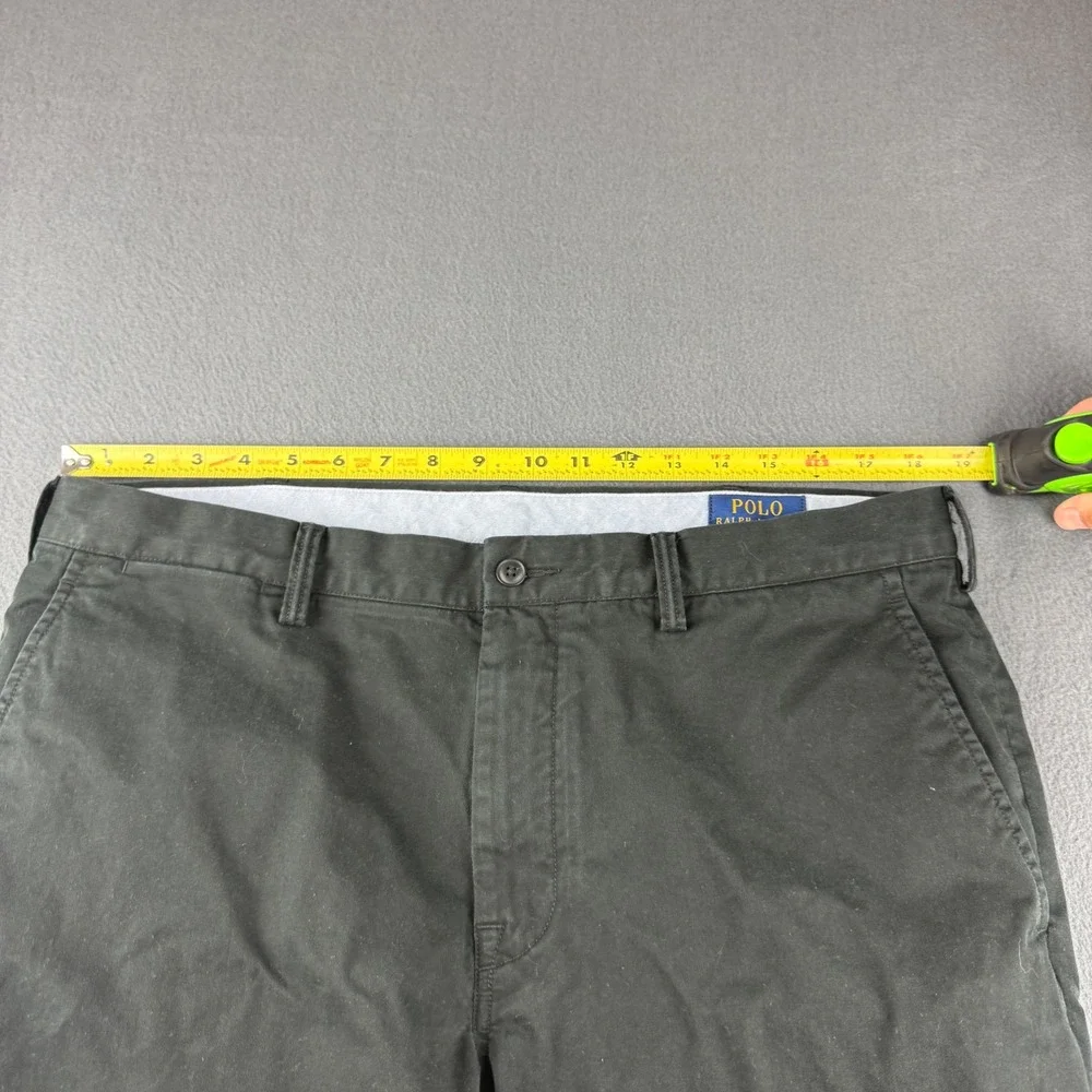 Polo Ralph Lauren Pants Men's 36x32 (Fits 37x32) Black Stretch Straight Fit Pony